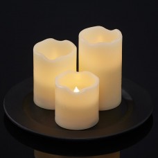 ManoPatio 3 Piece Unscented Flameless Candle Set MNOP1003